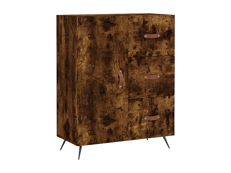 Buffet aparador cômoda armário unidade de armazenamento organizador cozinha sala de estar 69,5 x 34 x 90 cm madeira trabalhada marrom 02_0031076