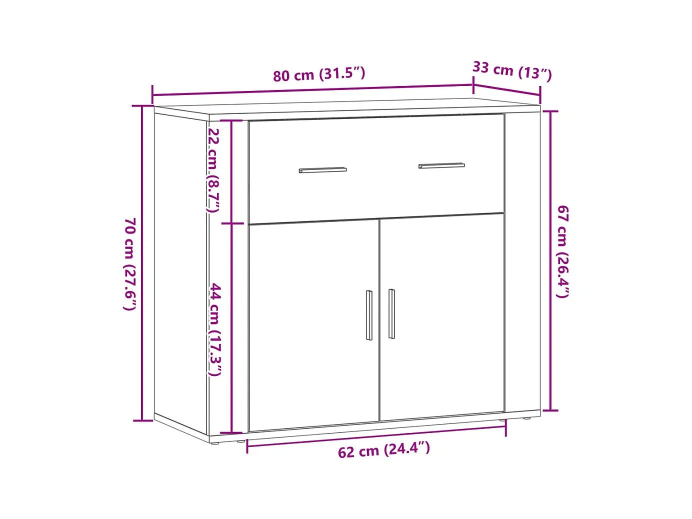 bahut commode armoire bois marron 80 x 33 x 70 cm 02_0036612