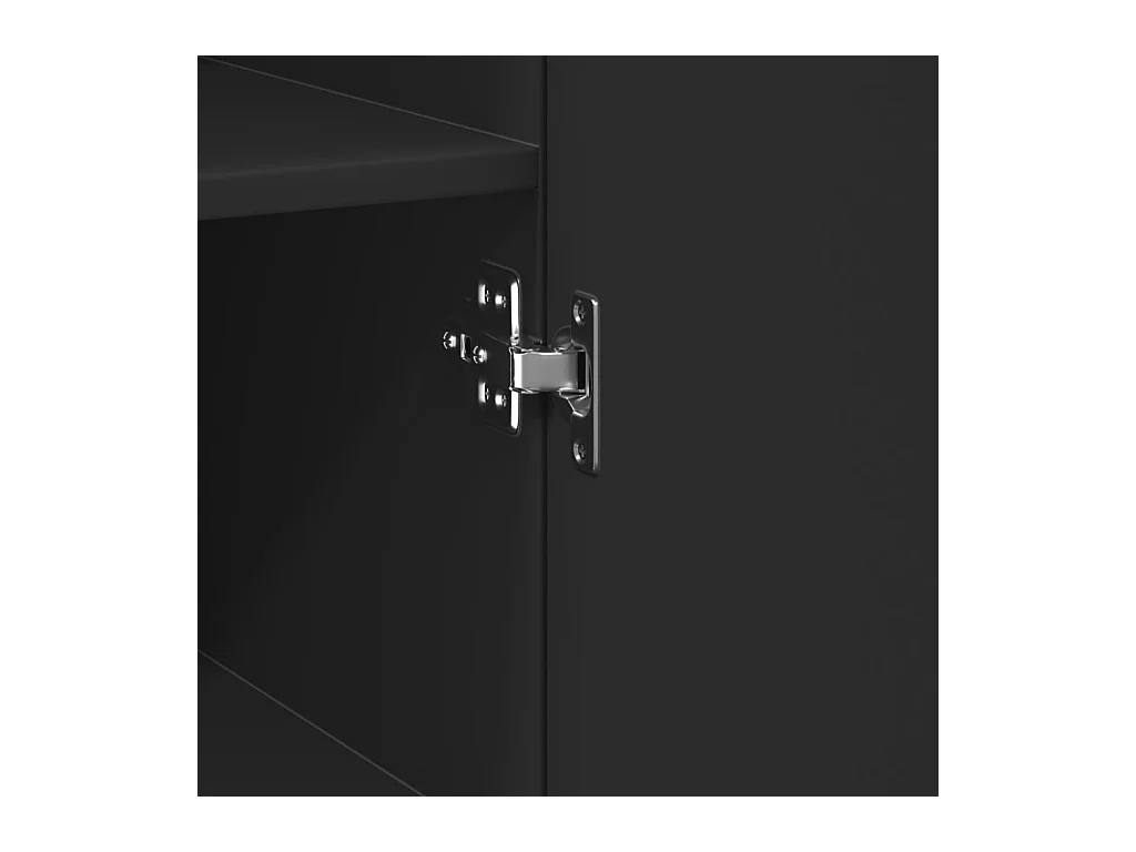 Aparador buffet cómoda armario mueble organizador cocina salón salón alto 30 x 42,5 x 185 cm madera contrachapada negra 02_0034765