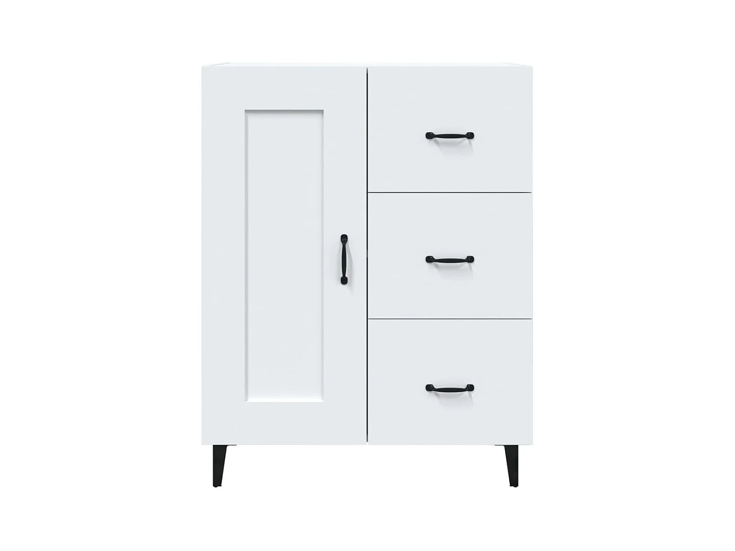 Credenza buffet cassettiera mobile contenitore organizer cucina soggiorno soggiorno 69,5 x 34 x 90 cm derivati ​​del legno bianco 02_0030424