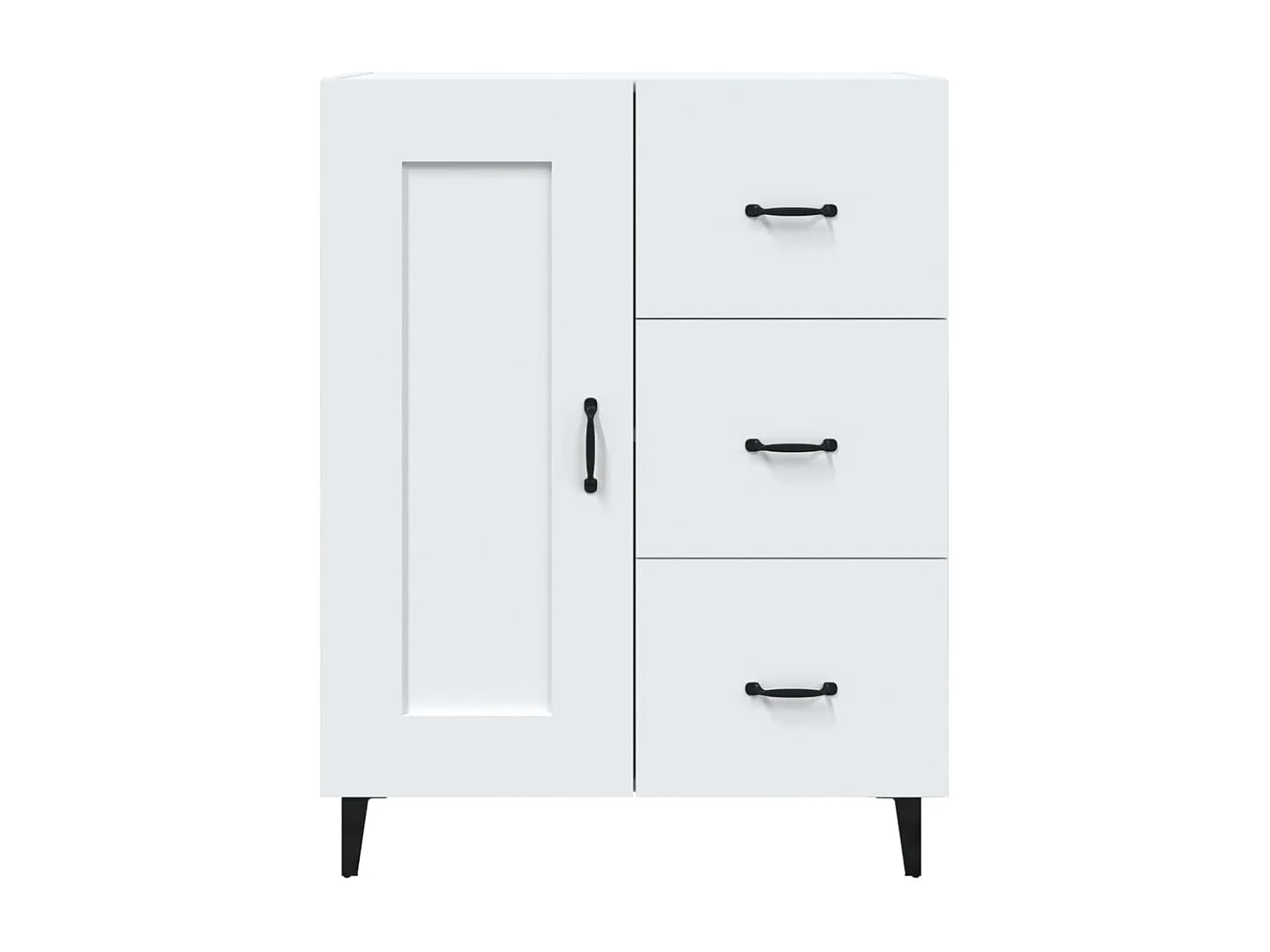 Buffet aparador cômoda armário unidade de armazenamento organizador cozinha sala de estar 69,5 x 34 x 90 cm madeira trabalhada branca 02_0030424