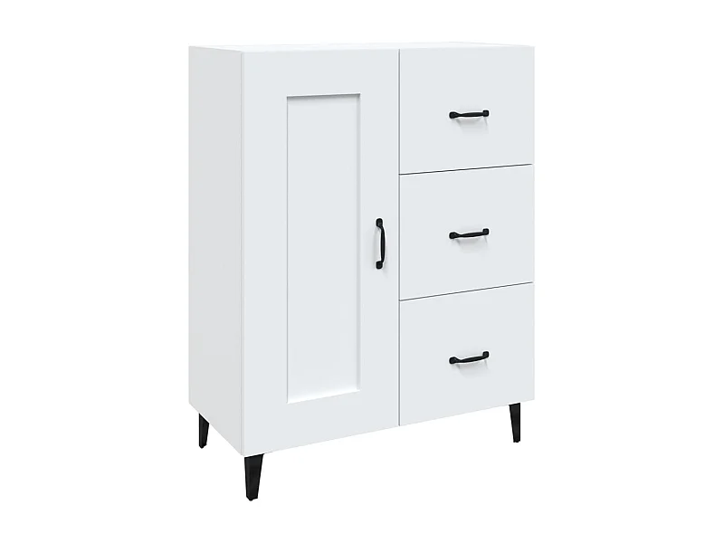 Buffet aparador cômoda armário unidade de armazenamento organizador cozinha sala de estar 69,5 x 34 x 90 cm madeira trabalhada branca 02_0030424