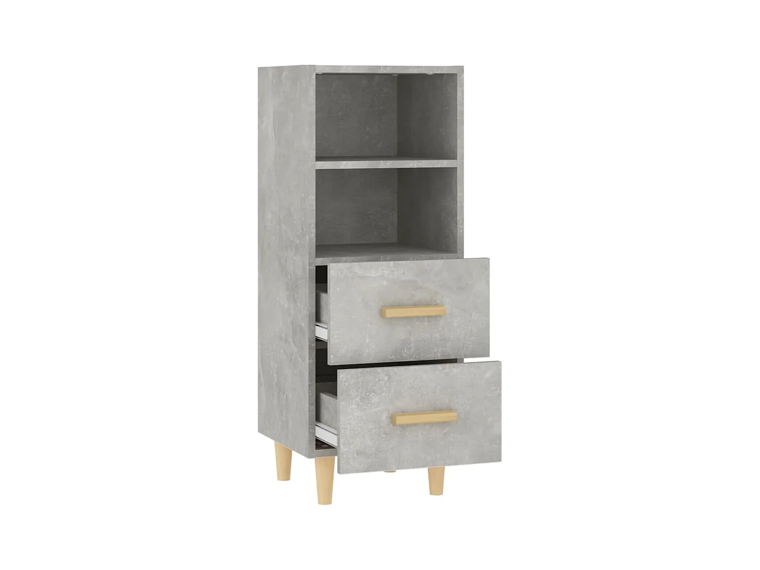 Credenza buffet cassettiera mobile contenitore organizer cucina soggiorno soggiorno 34,5 x 34 x 90 cm derivati ​​del legno grigio 02_0031884
