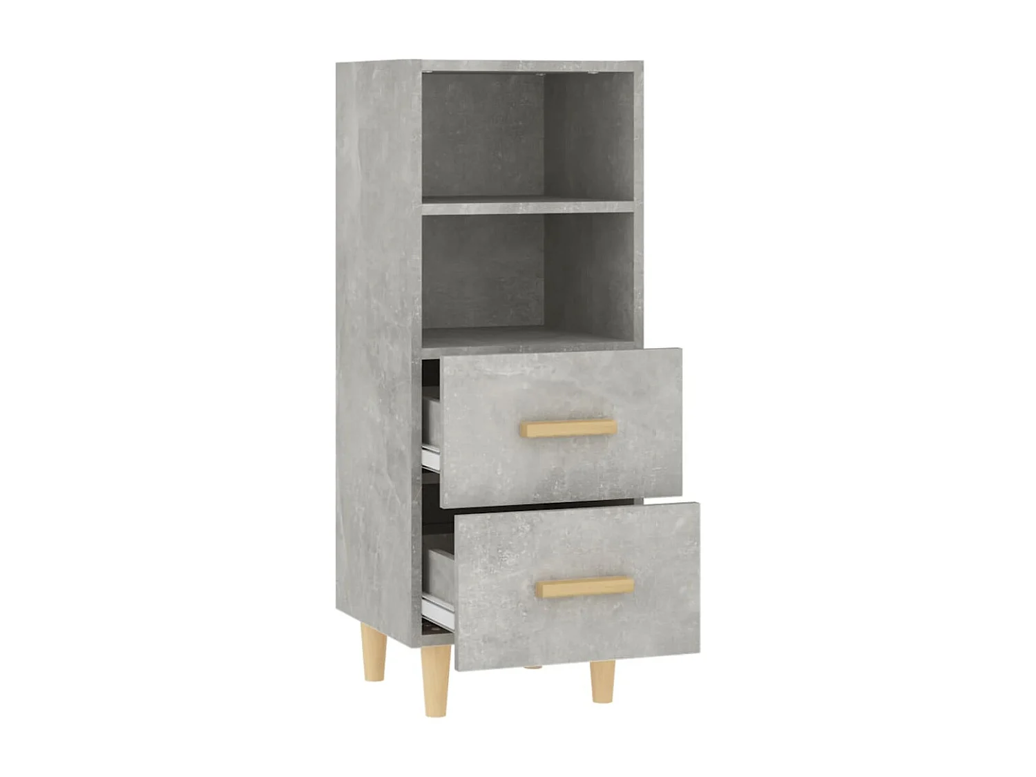 Buffet aparador cômoda armário unidade de armazenamento organizador cozinha sala de estar 34,5 x 34 x 90 cm madeira trabalhada cinza 02_0031884