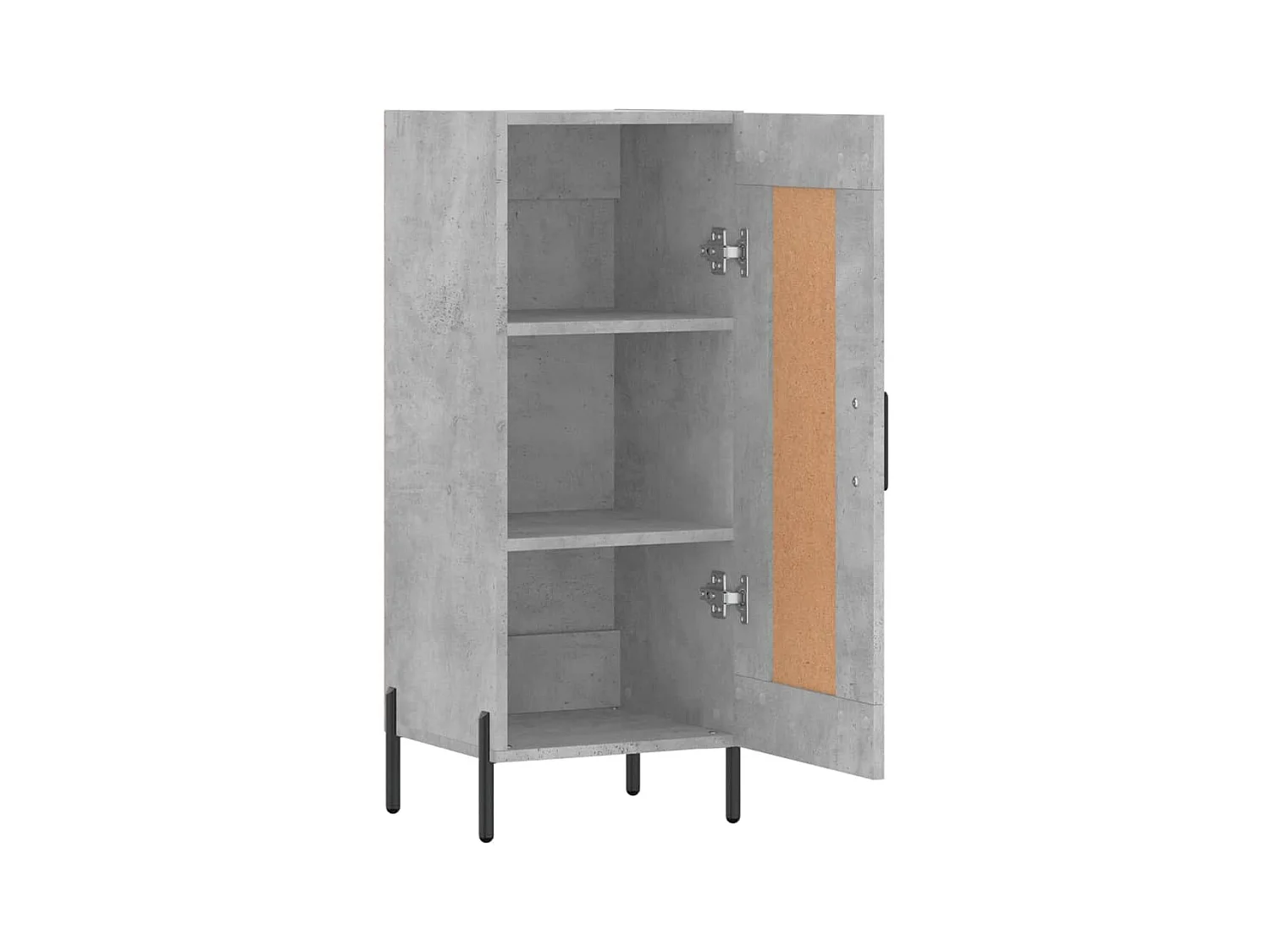 Aparador buffet cómoda mueble mueble de almacenaje organizador cocina salón salón 34,5 x 34 x 90 cm madera contrachapada gris 02_0031890