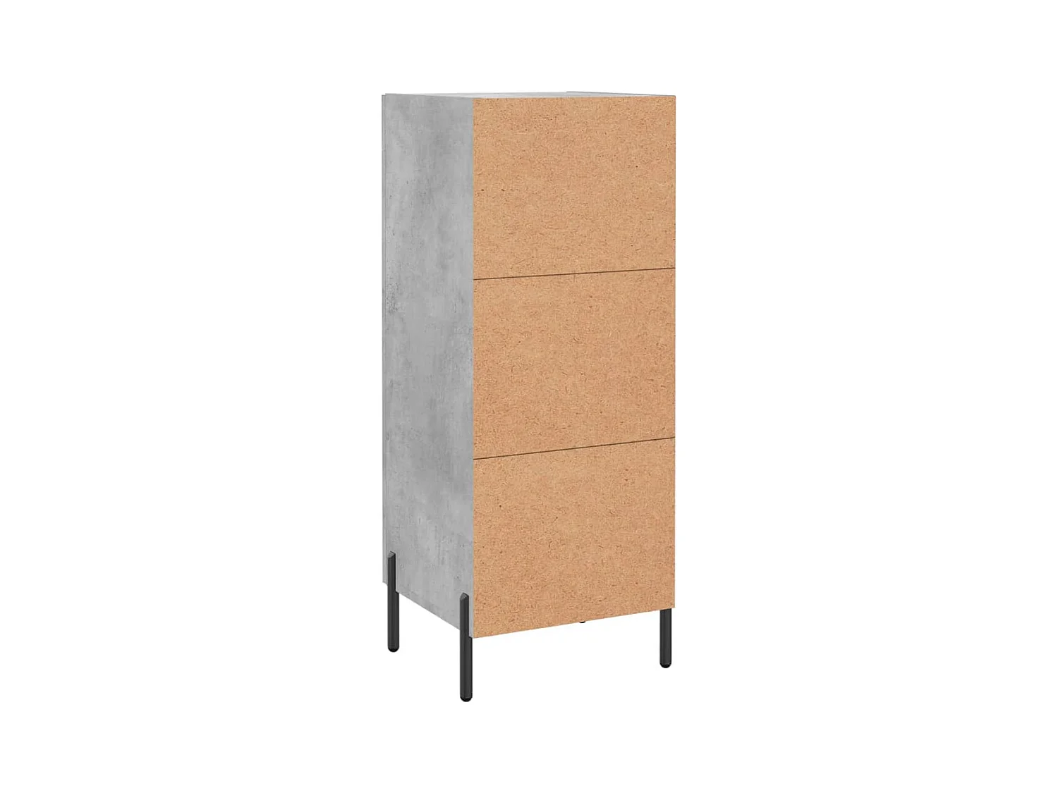 Aparador buffet cómoda mueble mueble de almacenaje organizador cocina salón salón 34,5 x 34 x 90 cm madera contrachapada gris 02_0031890