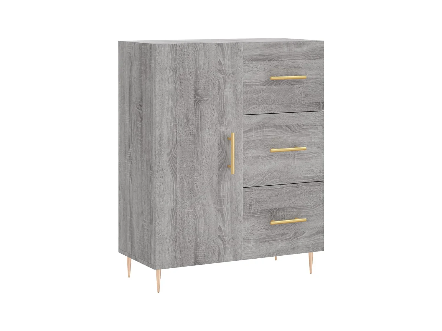 Credenza buffet cassettiera mobile contenitore organizer cucina soggiorno soggiorno Sonoma 69,5 x 34 x 90 cm derivati ​​del legno grigio 02_0036476