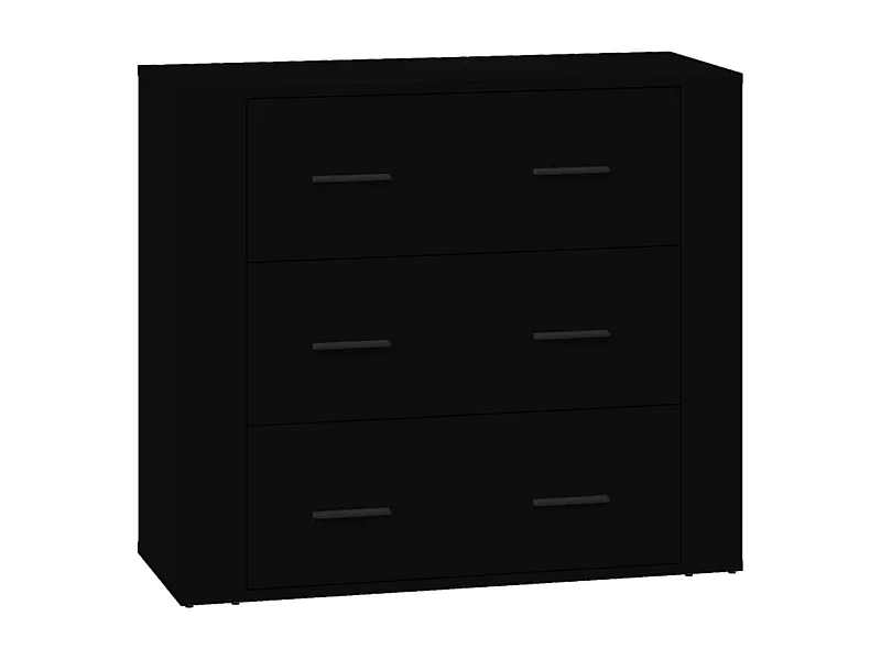 Buffet aparador cômoda armário unidade de armazenamento organizador cozinha sala de estar 80 x 33 x 70 cm madeira trabalhada preta 02_0036131