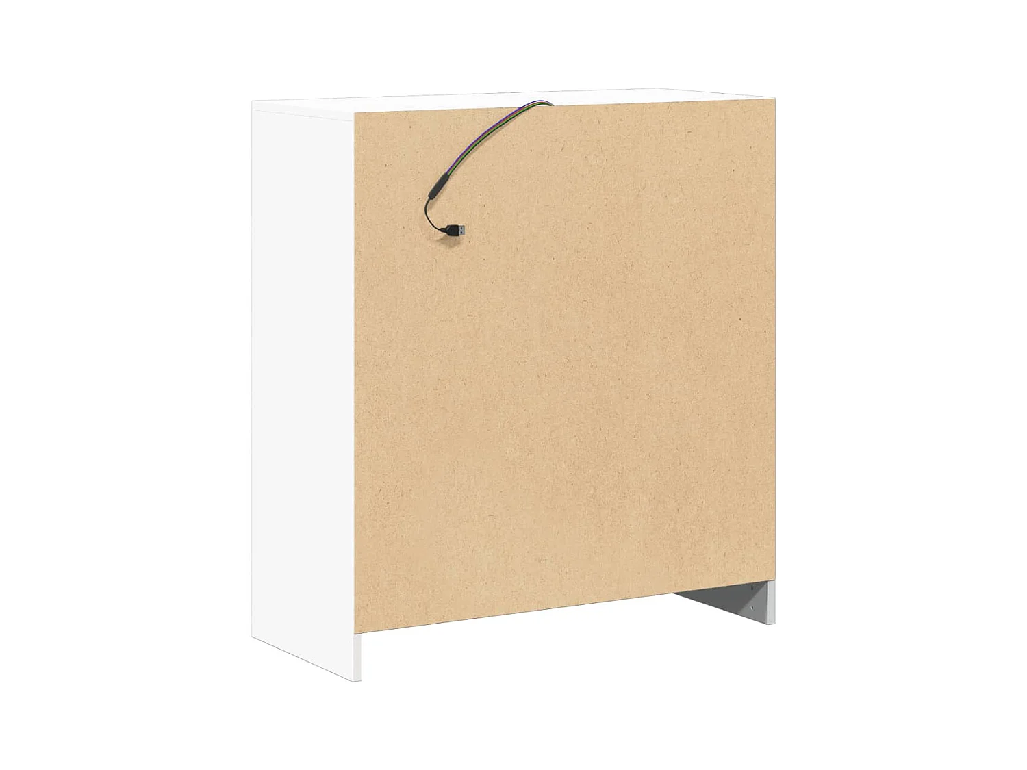 Credenza cassettiera cassettiera mobile contenitore organizer cucina soggiorno soggiorno con LED 77 x 34 x 85 cm derivati ​​del legno bianco 02_0029776