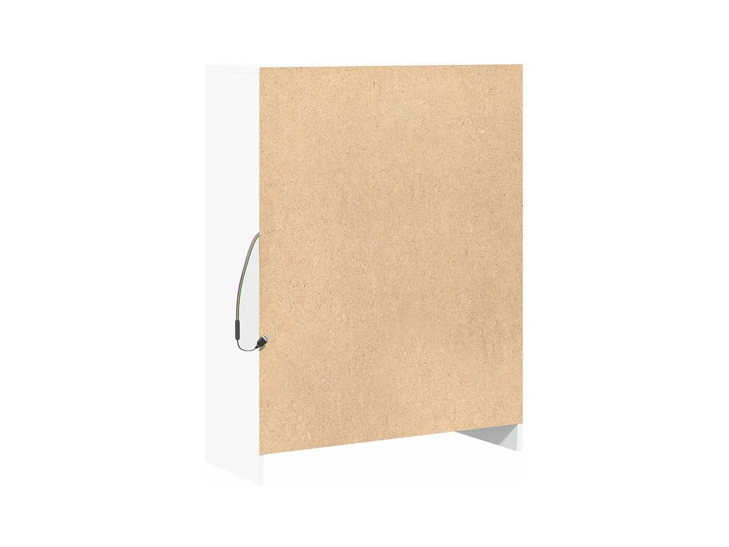 Credenza cassettiera cassettiera mobile contenitore organizer cucina soggiorno soggiorno con LED 77 x 34 x 100 cm derivati ​​del legno bianco 02_0029775