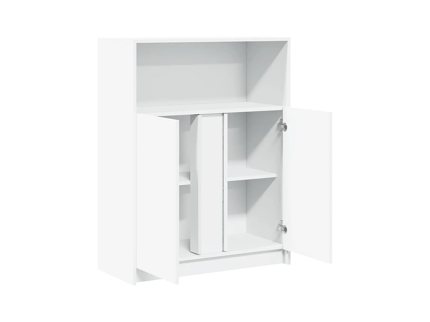 Credenza cassettiera cassettiera mobile contenitore organizer cucina soggiorno soggiorno con LED 77 x 34 x 100 cm derivati ​​del legno bianco 02_0029775