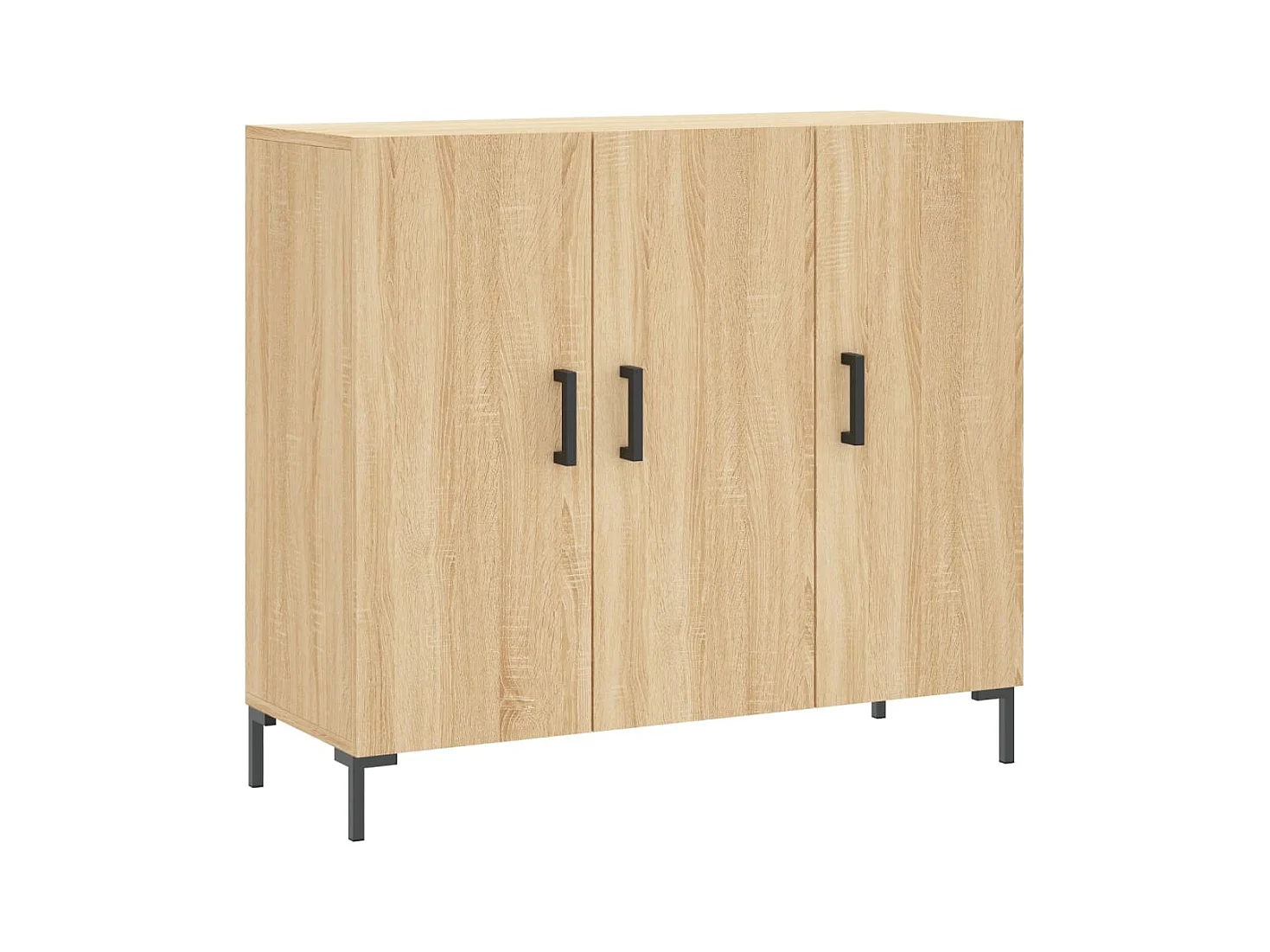 Aparador buffet cómoda mueble almacenaje organizador cocina salón salón Sonoma 90 x 34 x 80 cm madera contrachapada marrón 02_0031732