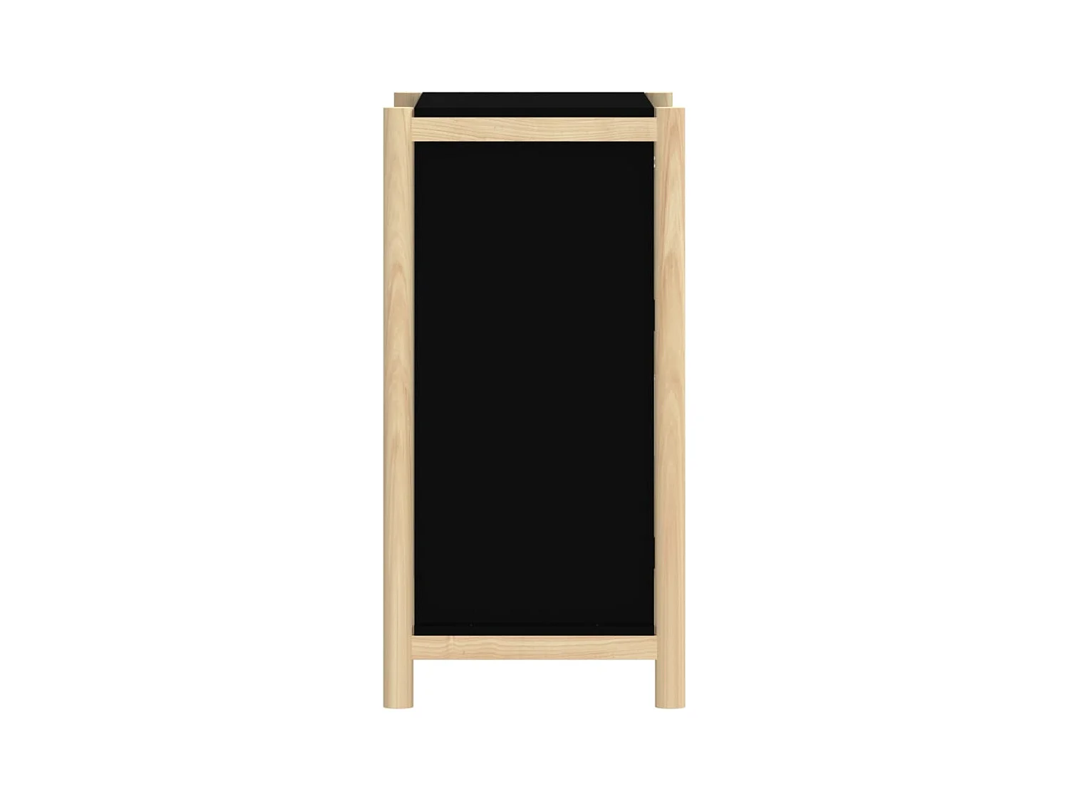 Aparador buffet cómoda mueble mueble de almacenamiento organizador cocina salón salón 62 x 38 x 75 cm madera contrachapada negra 02_0036007