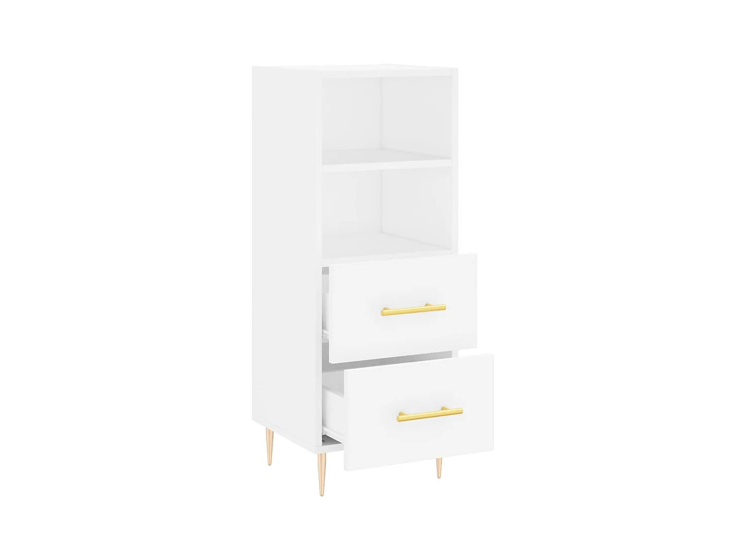 Aparador buffet cómoda mueble mueble de almacenaje organizador cocina salón salón 34,5 x 34 x 90 cm madera contrachapada blanco 02_0030257