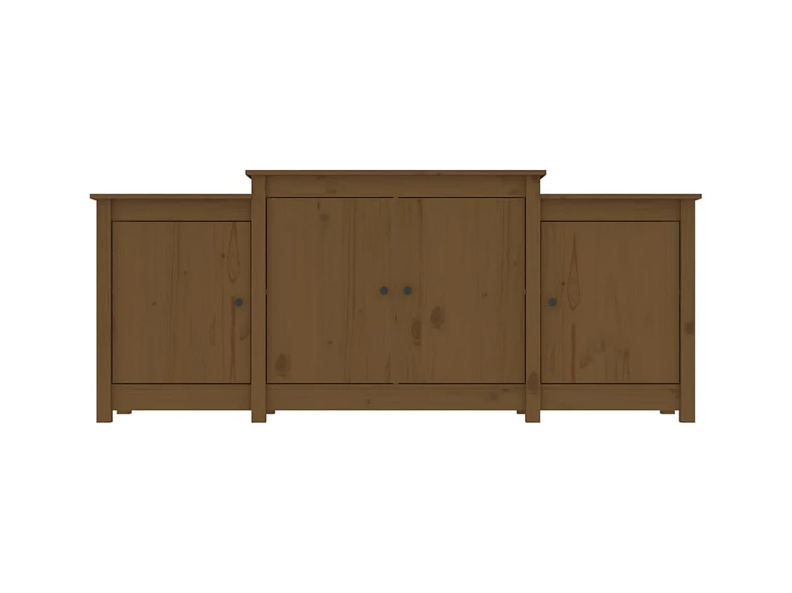 Aparador buffet cómoda mueble almacenaje organizador cocina salón salón 164 x 37 x 68 cm madera maciza de pino marrón 02_0035739