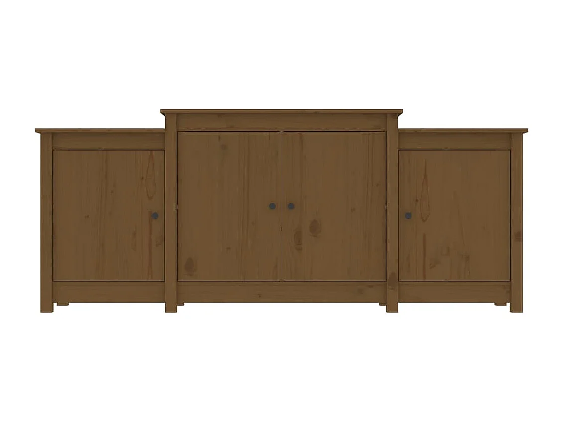 Credenza buffet cassettiera mobile contenitore organizer cucina soggiorno soggiorno 164 x 37 x 68 cm legno di pino massiccio marrone 02_0035739