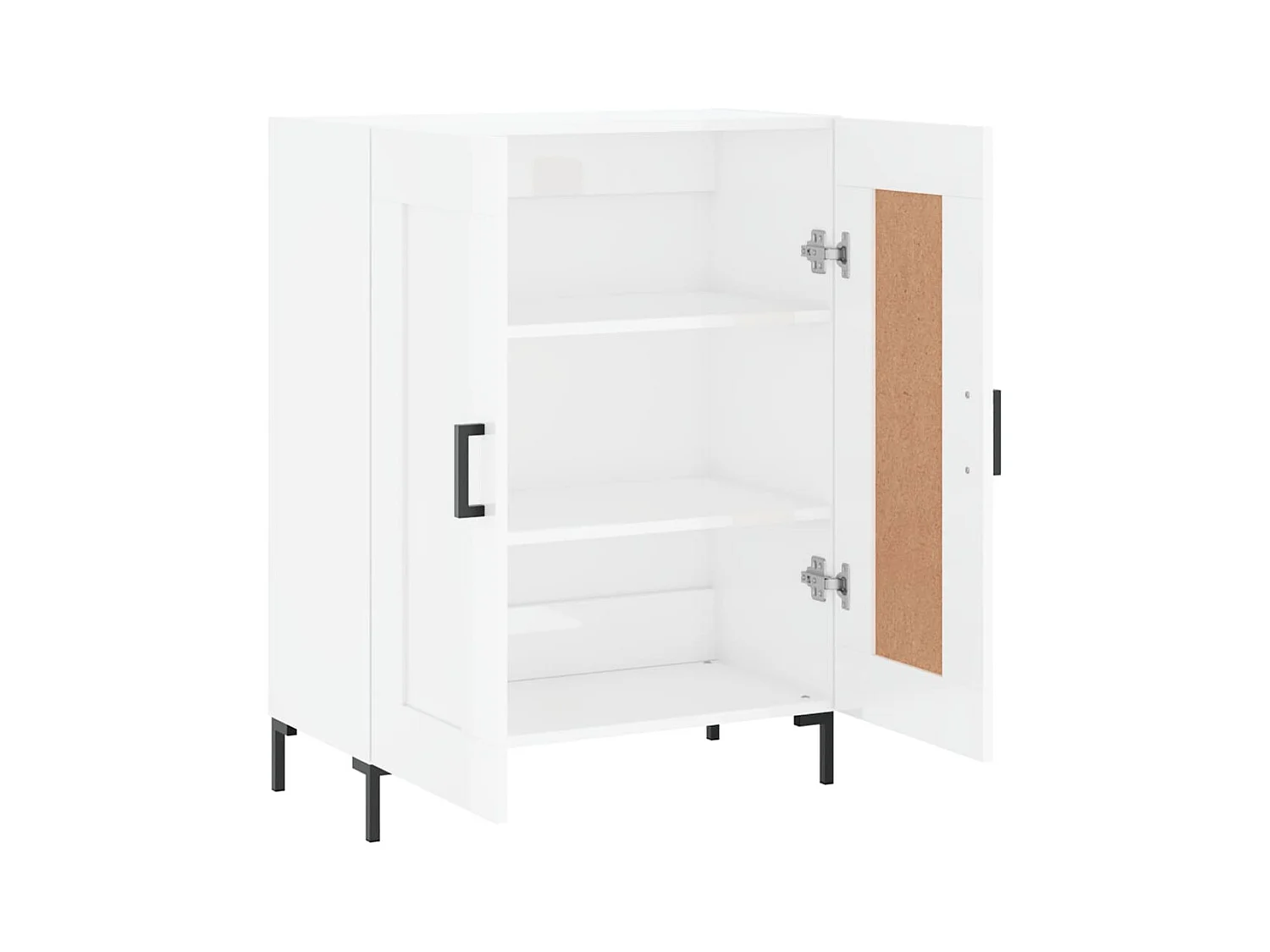 Credenza buffet cassettiera mobile contenitore organizer cucina soggiorno lucido 69,5 x 34 x 90 cm derivati ​​del legno bianco 02_0030700