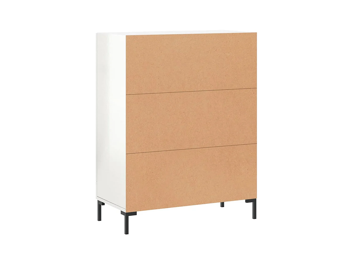 Credenza buffet cassettiera mobile contenitore organizer cucina soggiorno lucido 69,5 x 34 x 90 cm derivati ​​del legno bianco 02_0030700