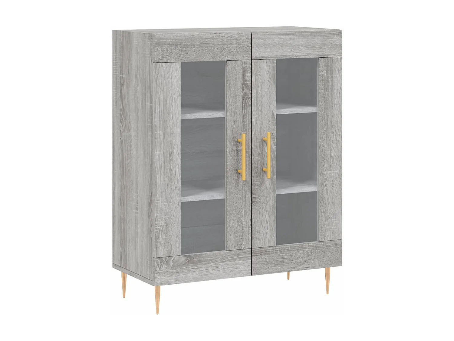 Aparador cómoda cómoda armario mueble organizador cocina salón salón Sonoma 69,5 x 34 x 90 cm madera contrachapada gris 02_0036483