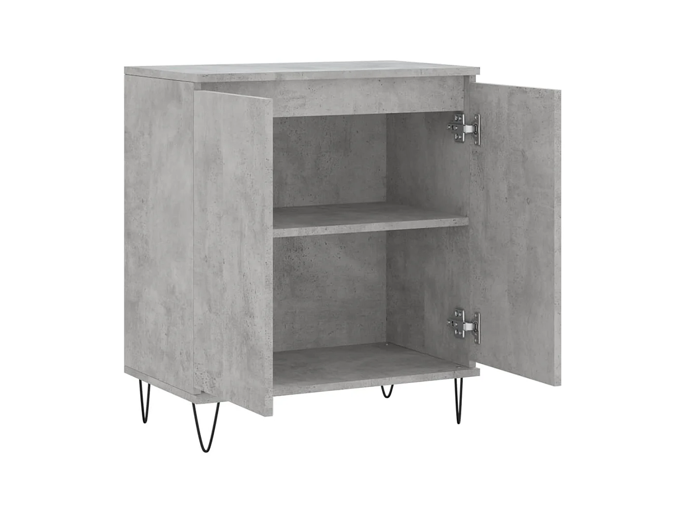 Credenza buffet cassettiera mobile contenitore organizer cucina soggiorno soggiorno 60 x 35 x 70 cm derivati ​​del legno grigio 02_0031977