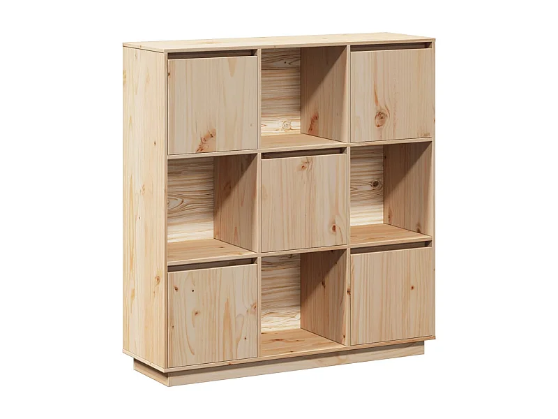 Aparador buffet cómoda mueble almacenaje organizador cocina salón salón 110,5 x 35 x 117 cm madera maciza de pino marrón 02_0029506