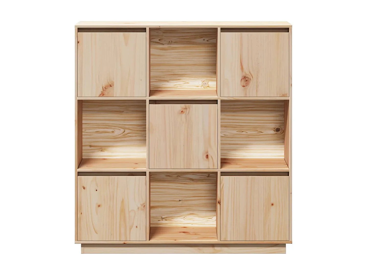 Aparador buffet cómoda mueble almacenaje organizador cocina salón salón 110,5 x 35 x 117 cm madera maciza de pino marrón 02_0029506