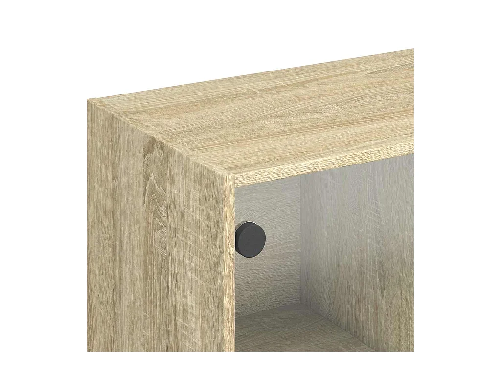 Buffet aparador cômoda armário organizador de unidade cozinha sala sala Sonoma 102 x 37 x 75,5 cm madeira trabalhada marrom 02_0031482