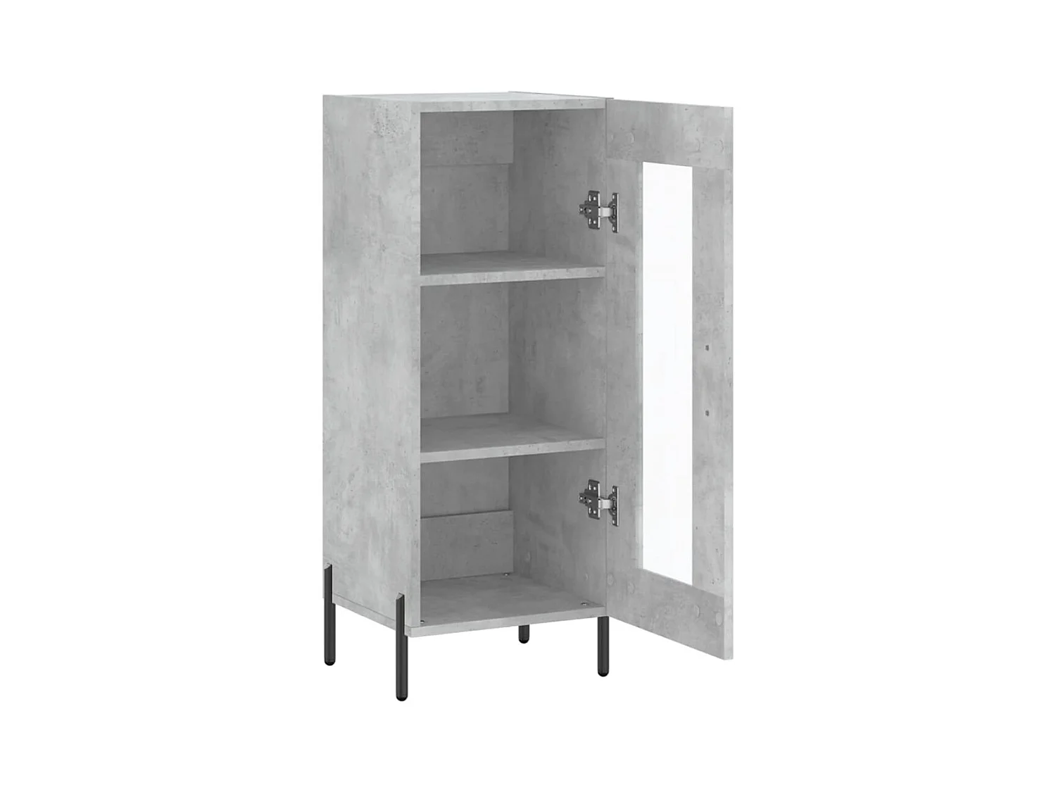 Aparador buffet cómoda mueble mueble de almacenaje organizador cocina salón salón 34,5 x 34 x 90 cm madera contrachapada gris 02_0031914