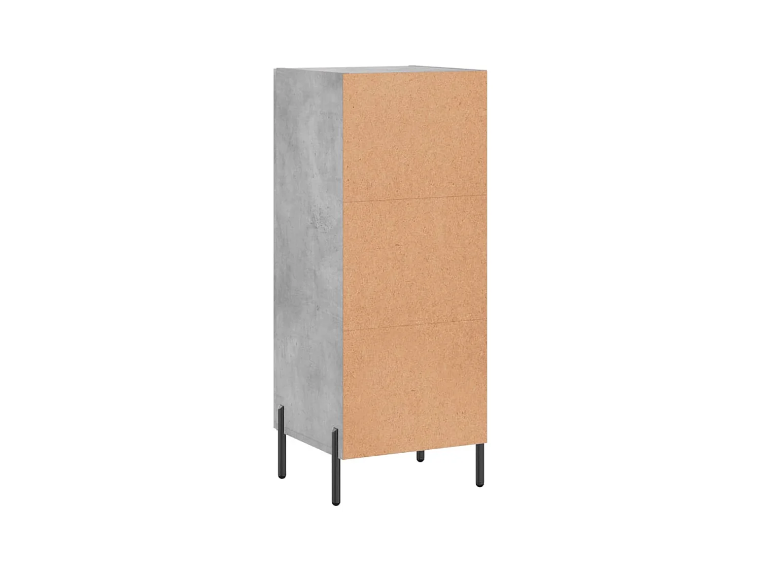 Aparador buffet cómoda mueble mueble de almacenaje organizador cocina salón salón 34,5 x 34 x 90 cm madera contrachapada gris 02_0031914