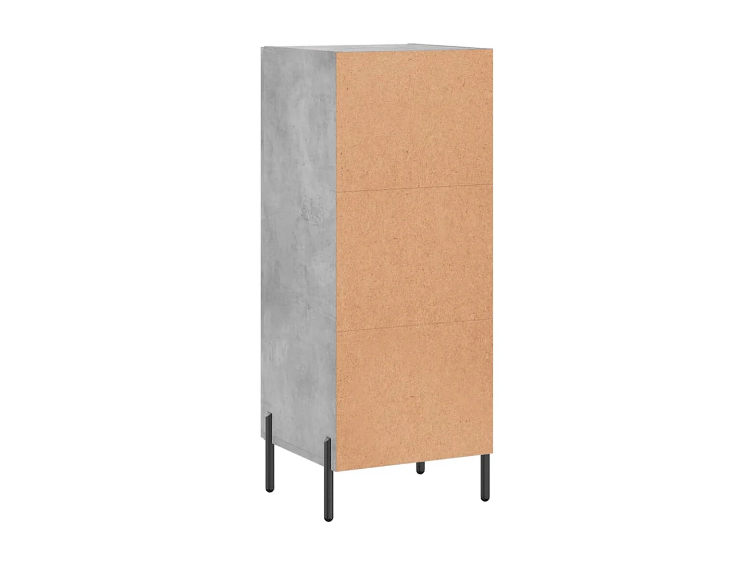 Credenza buffet cassettiera mobile contenitore organizer cucina soggiorno soggiorno 34,5 x 34 x 90 cm derivati ​​del legno grigio 02_0031914