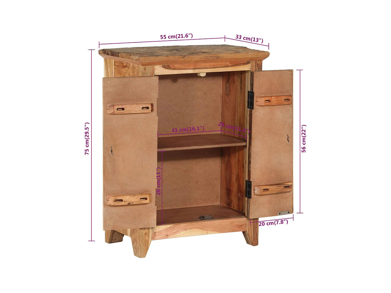 bahut commode armoire bois marron 55 x 33 x 75 cm 02_0029588