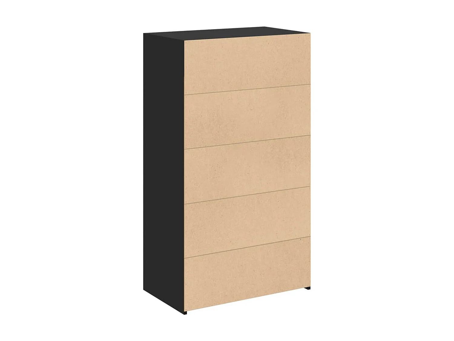 Aparador cómoda cómoda armario mueble organizador cocina salón salón alto 70 x 41 x 124 cm madera contrachapada negro 02_0035123