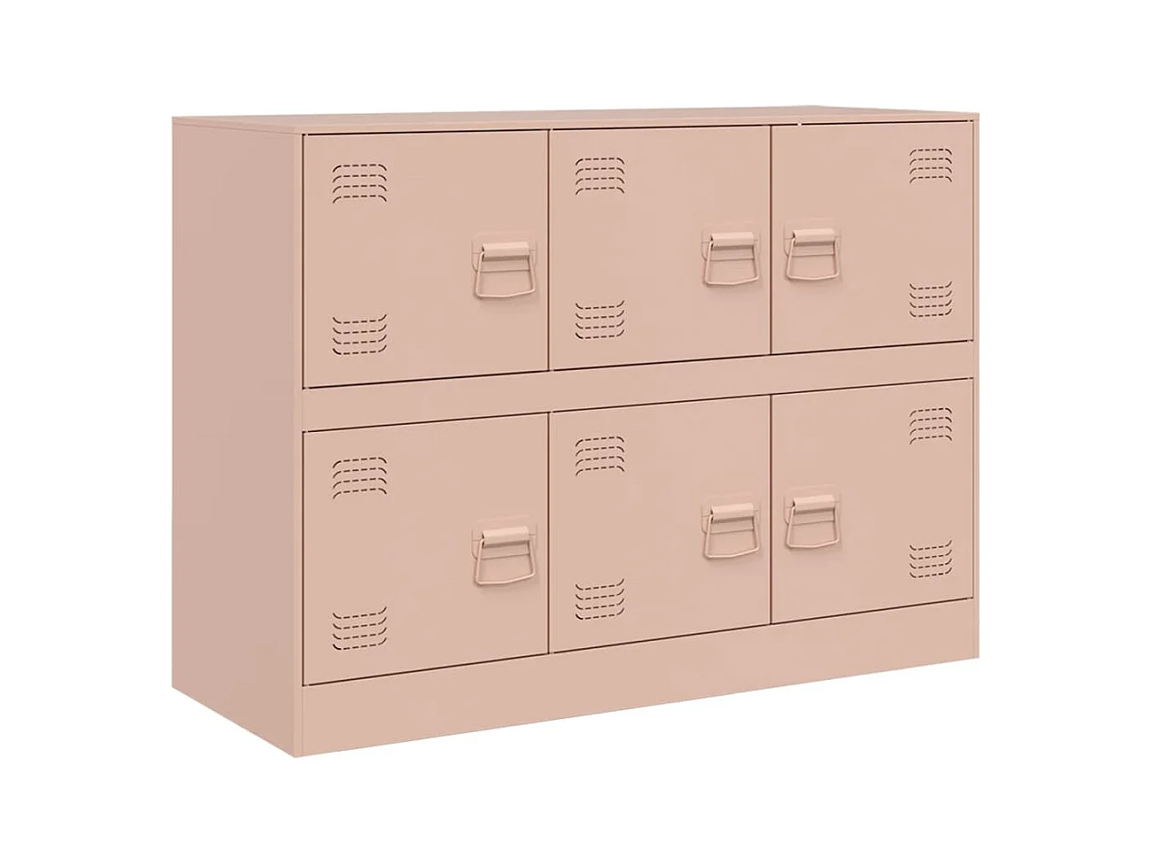 Buffet aparador cômoda armário unidade de armazenamento organizador cozinha sala sala 99 x 39 x 73 cm aço rosa 02_0036219