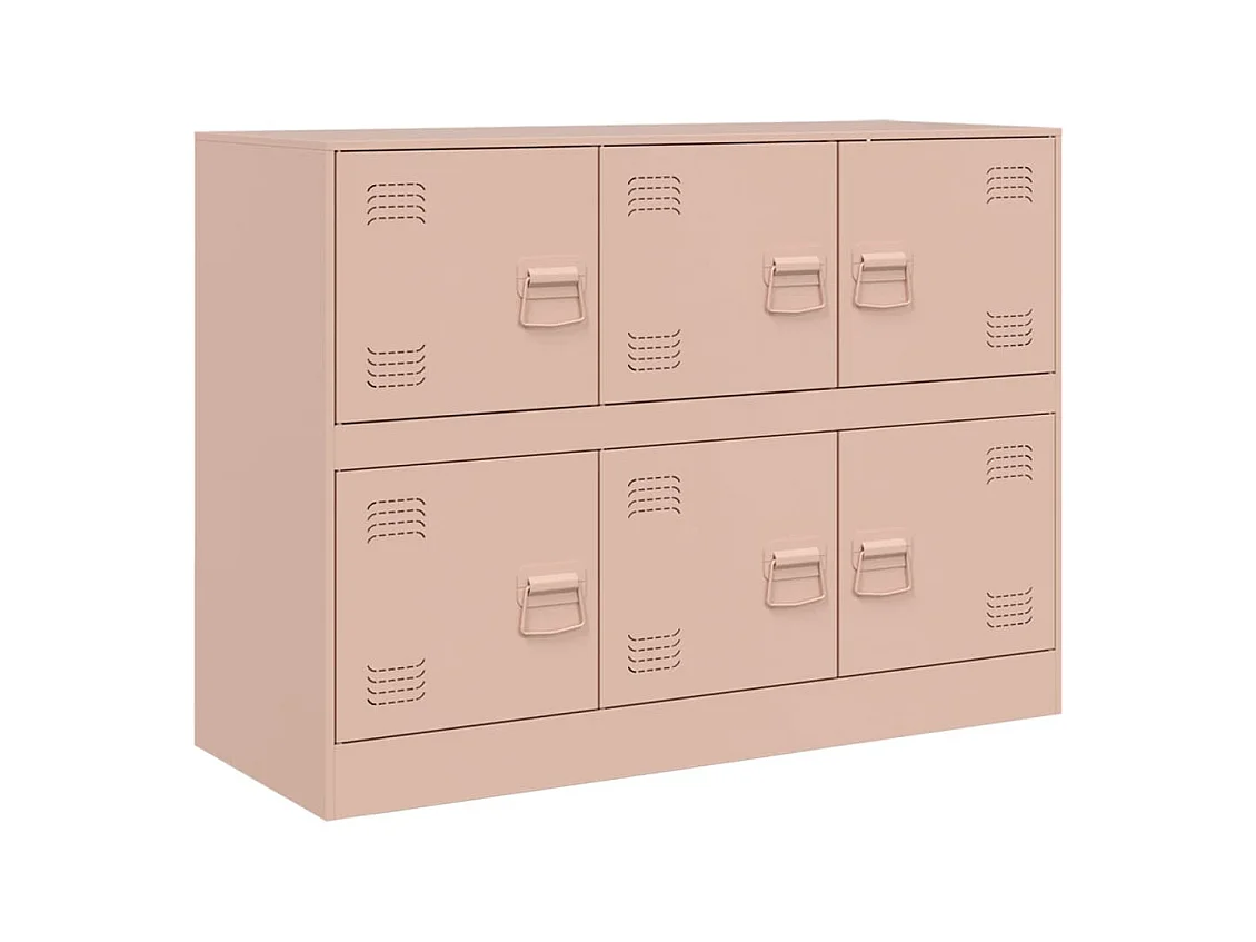 Buffet aparador cômoda armário unidade de armazenamento organizador cozinha sala sala 99 x 39 x 73 cm aço rosa 02_0036219