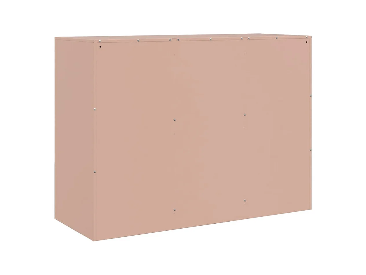 Buffet aparador cômoda armário unidade de armazenamento organizador cozinha sala sala 99 x 39 x 73 cm aço rosa 02_0036219