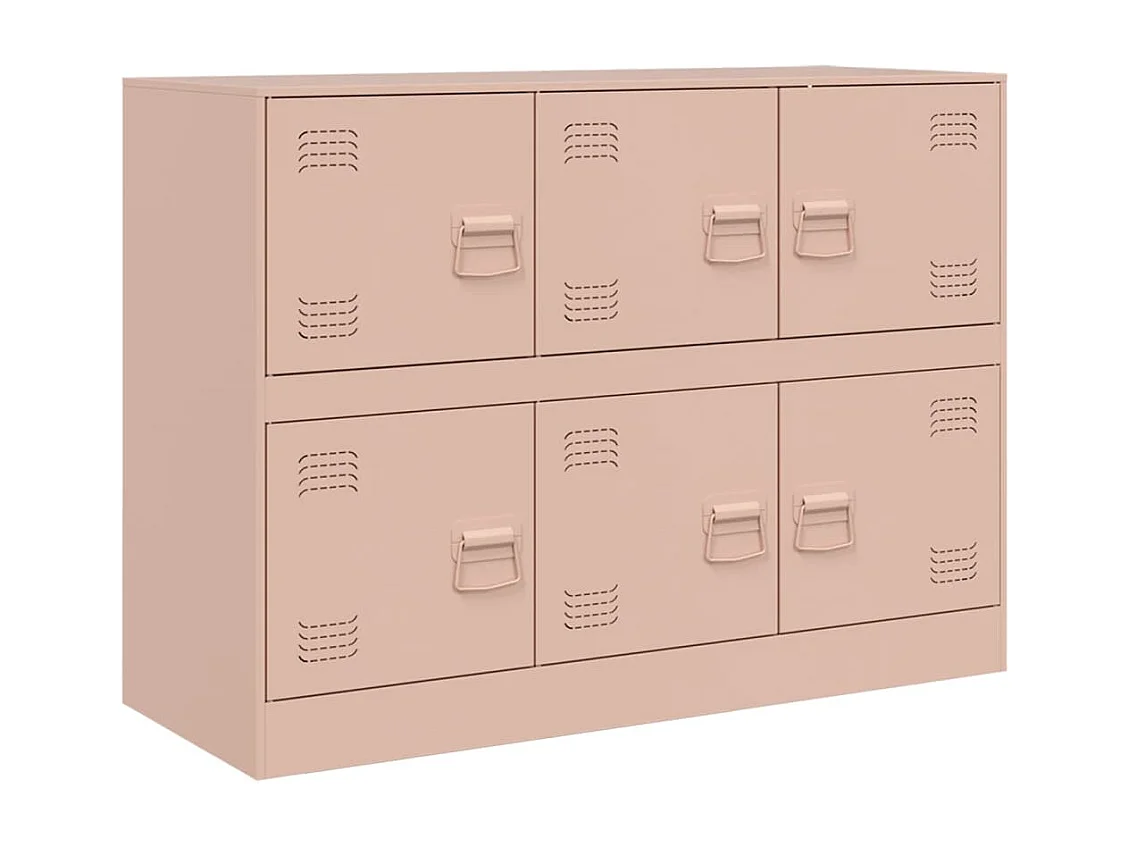 Buffet aparador cômoda armário unidade de armazenamento organizador cozinha sala sala 99 x 39 x 73 cm aço rosa 02_0036219