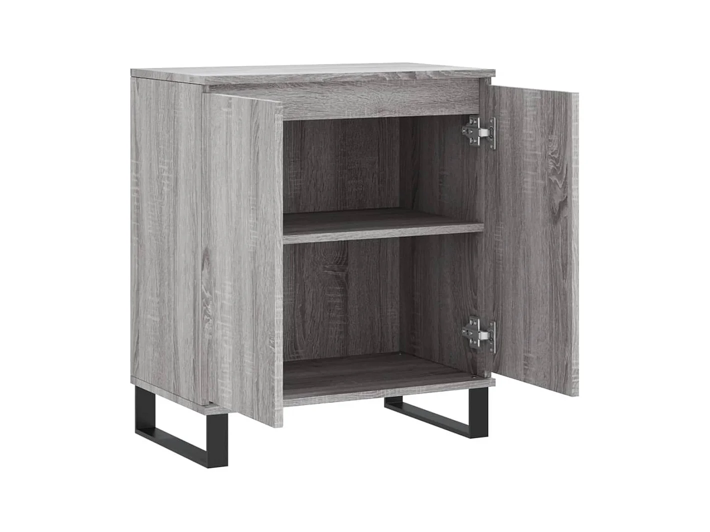 Credenza cassettiera cassettiera mobile contenitore organizer cucina soggiorno soggiorno Sonoma 60 x 35 x 70 cm derivati ​​del legno grigio 02_0036415