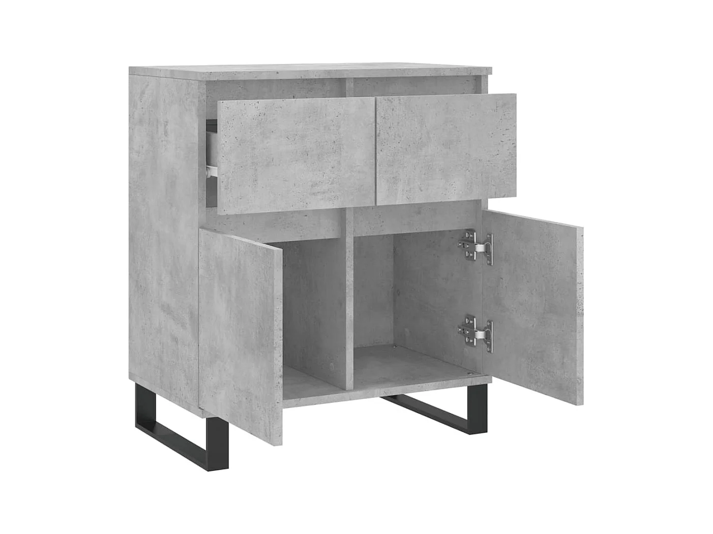 Aparador buffet cómoda mueble mueble de almacenaje organizador cocina salón salón 60 x 35 x 70 cm madera contrachapada gris 02_0031969
