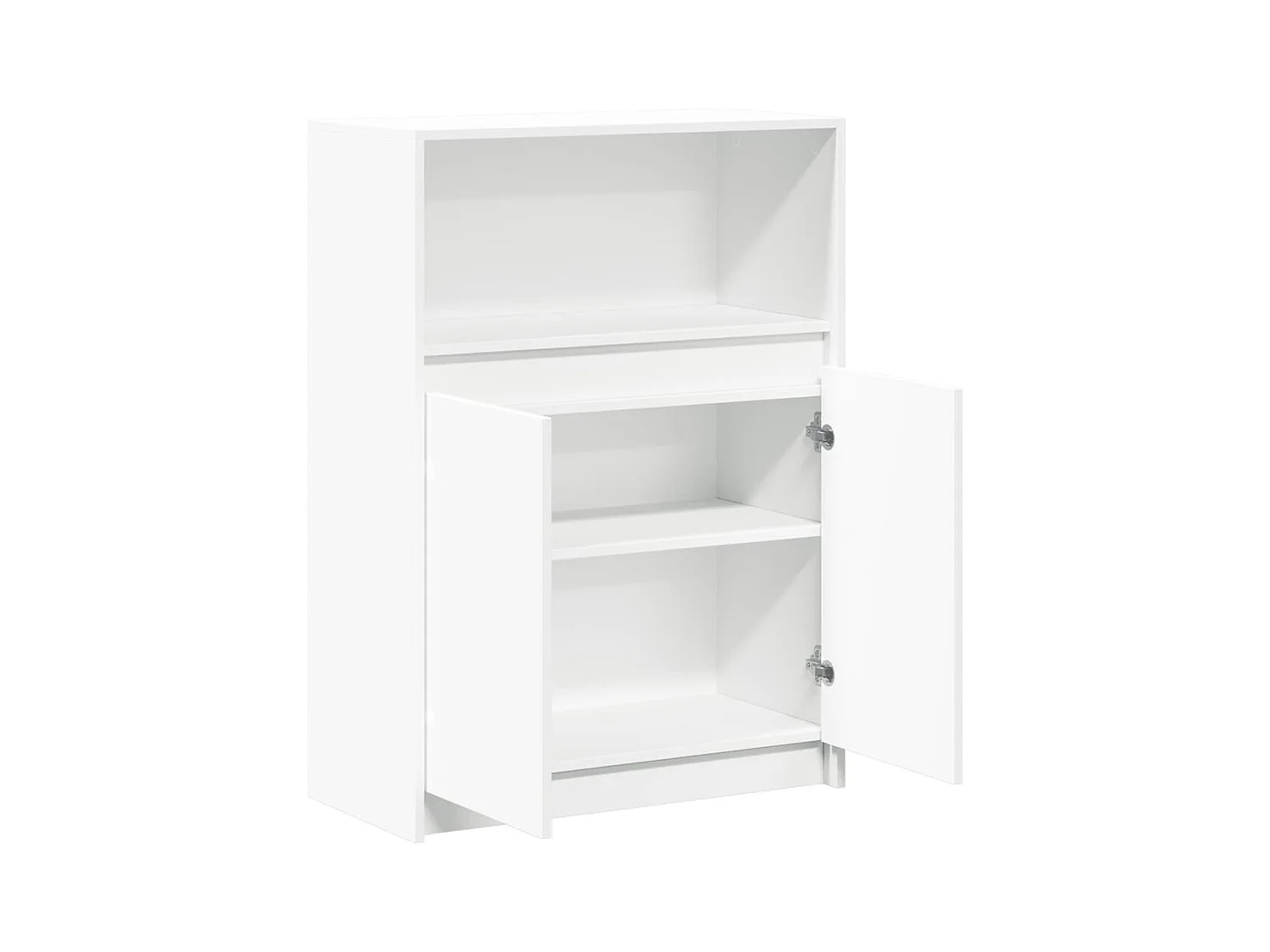 Credenza cassettiera cassettiera mobile contenitore organizer cucina soggiorno soggiorno con LED 72 x 34 x 100 cm derivati ​​del legno bianco 02_0029773