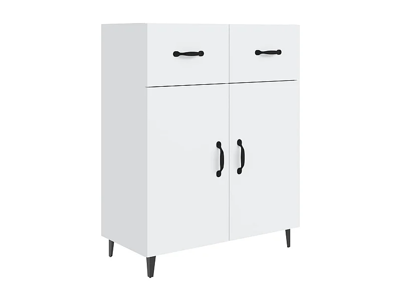 Credenza cassettiera cassettiera mobile contenitore organizer cucina soggiorno soggiorno 69,5 x 34 x 90 cm derivati ​​del legno bianco 02_0030407