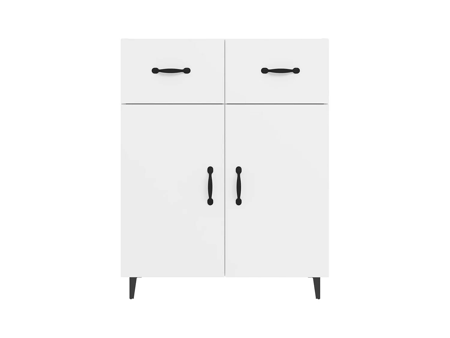 Aparador buffet cómoda mueble mueble de almacenaje organizador cocina salón salón 69,5 x 34 x 90 cm madera contrachapada blanco 02_0030407