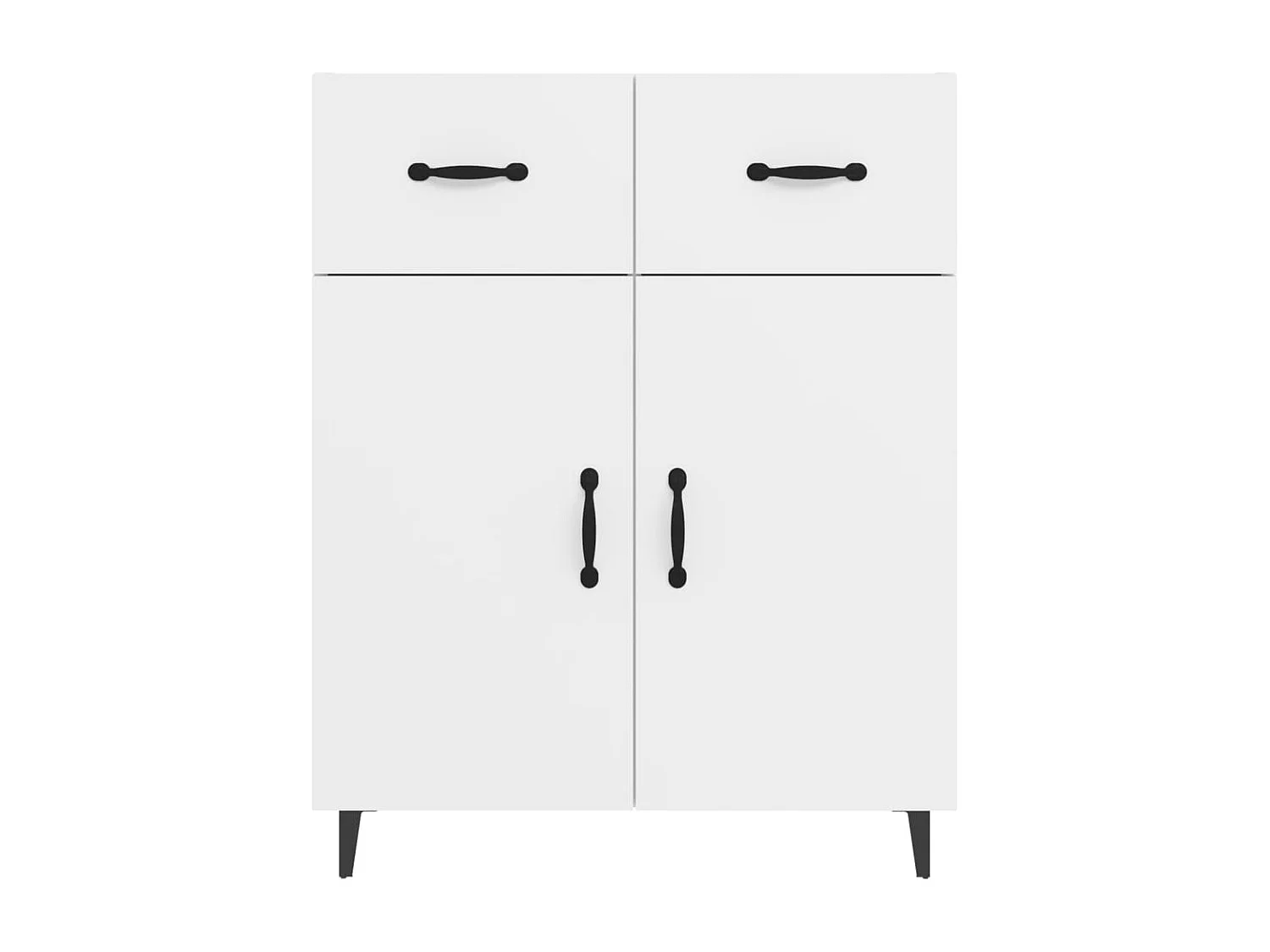 Aparador buffet cómoda mueble mueble de almacenaje organizador cocina salón salón 69,5 x 34 x 90 cm madera contrachapada blanco 02_0030407
