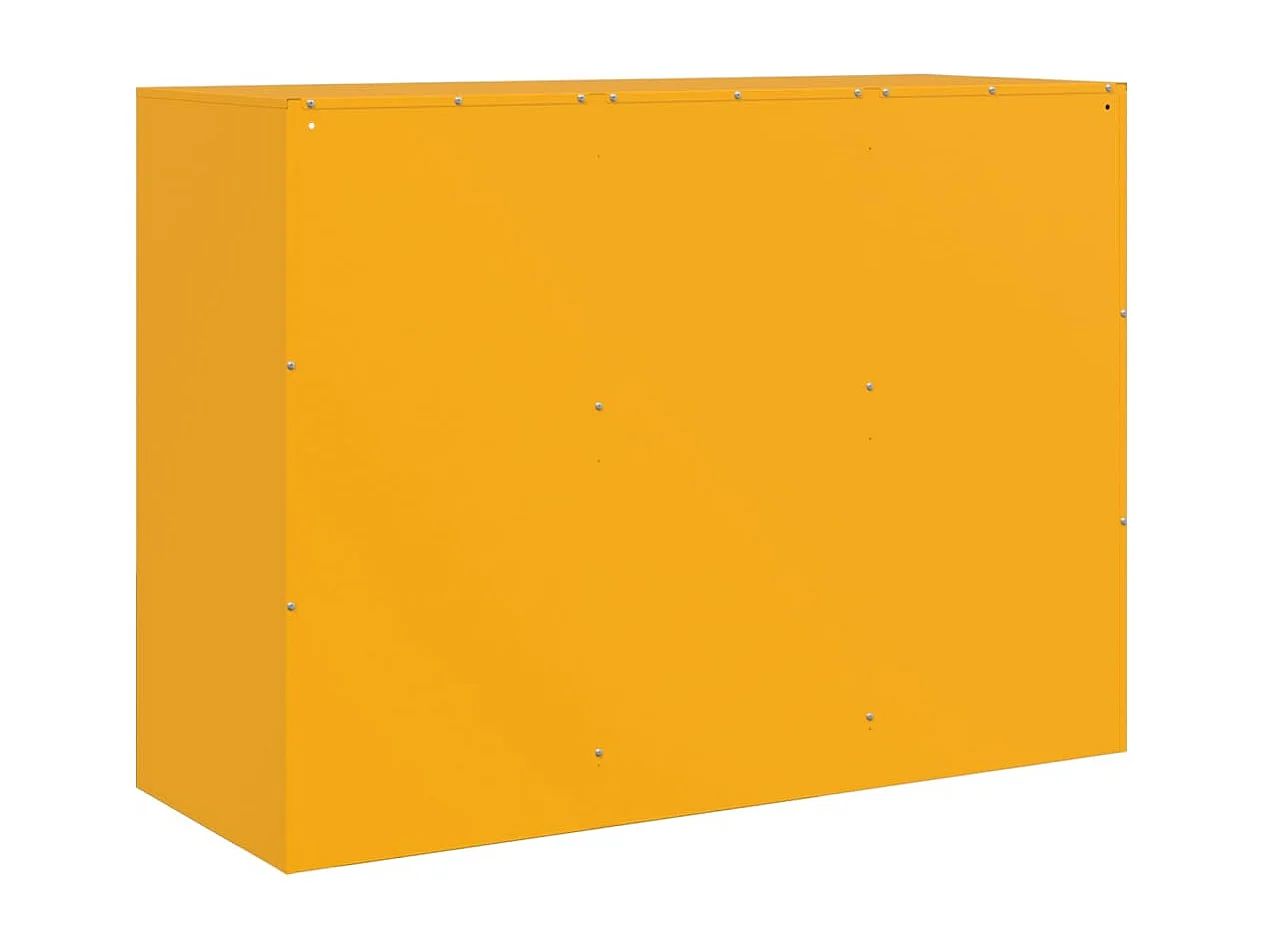 Aparador buffet cômoda armário organizador cozinha sala sala amarelo mostarda 99 x 39 x 73 cm aço amarelo 02_0035713