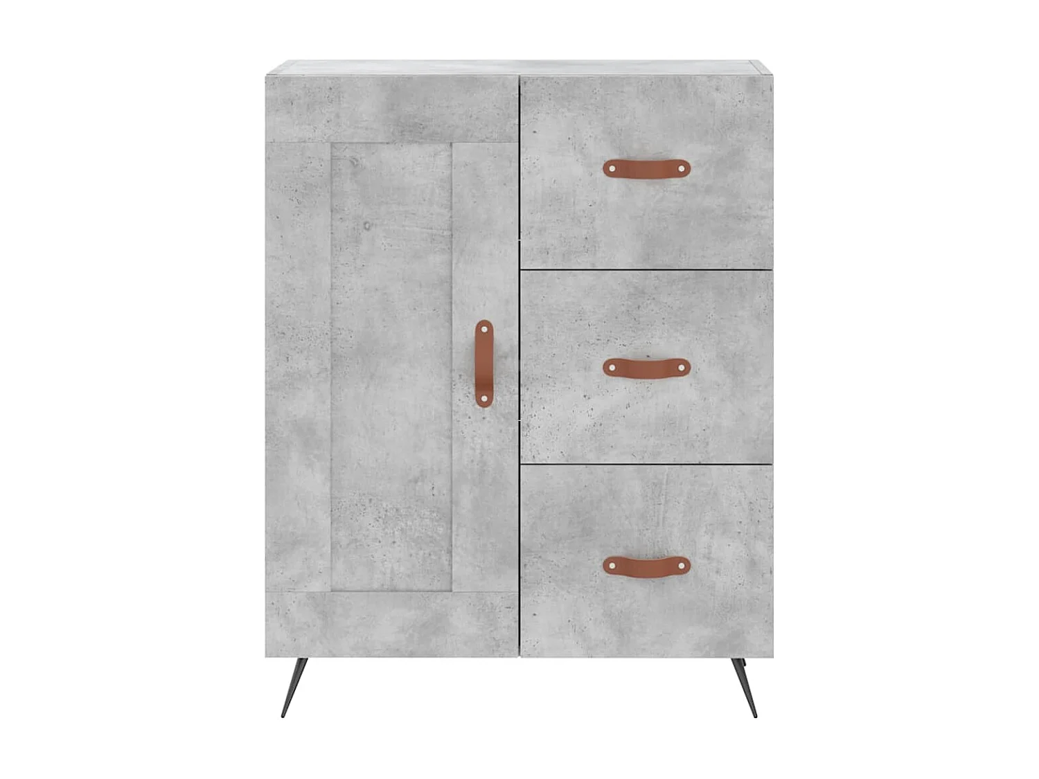 Credenza buffet cassettiera mobile contenitore organizer cucina soggiorno soggiorno alto 69,5 x 34 x 180 cm derivati ​​del legno grigio 02_0034662
