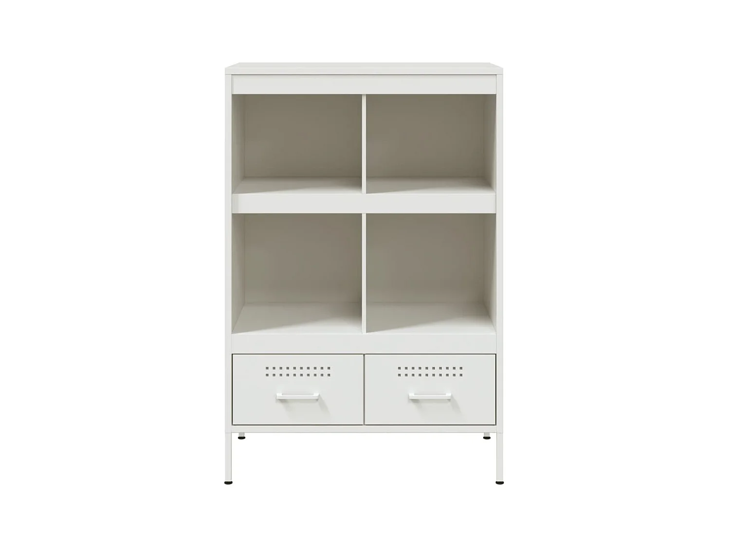 Aparador cómoda cómoda armario mueble organizador cocina salón salón alto 68 x 39 x 101,5 cm acero blanco 02_0032485