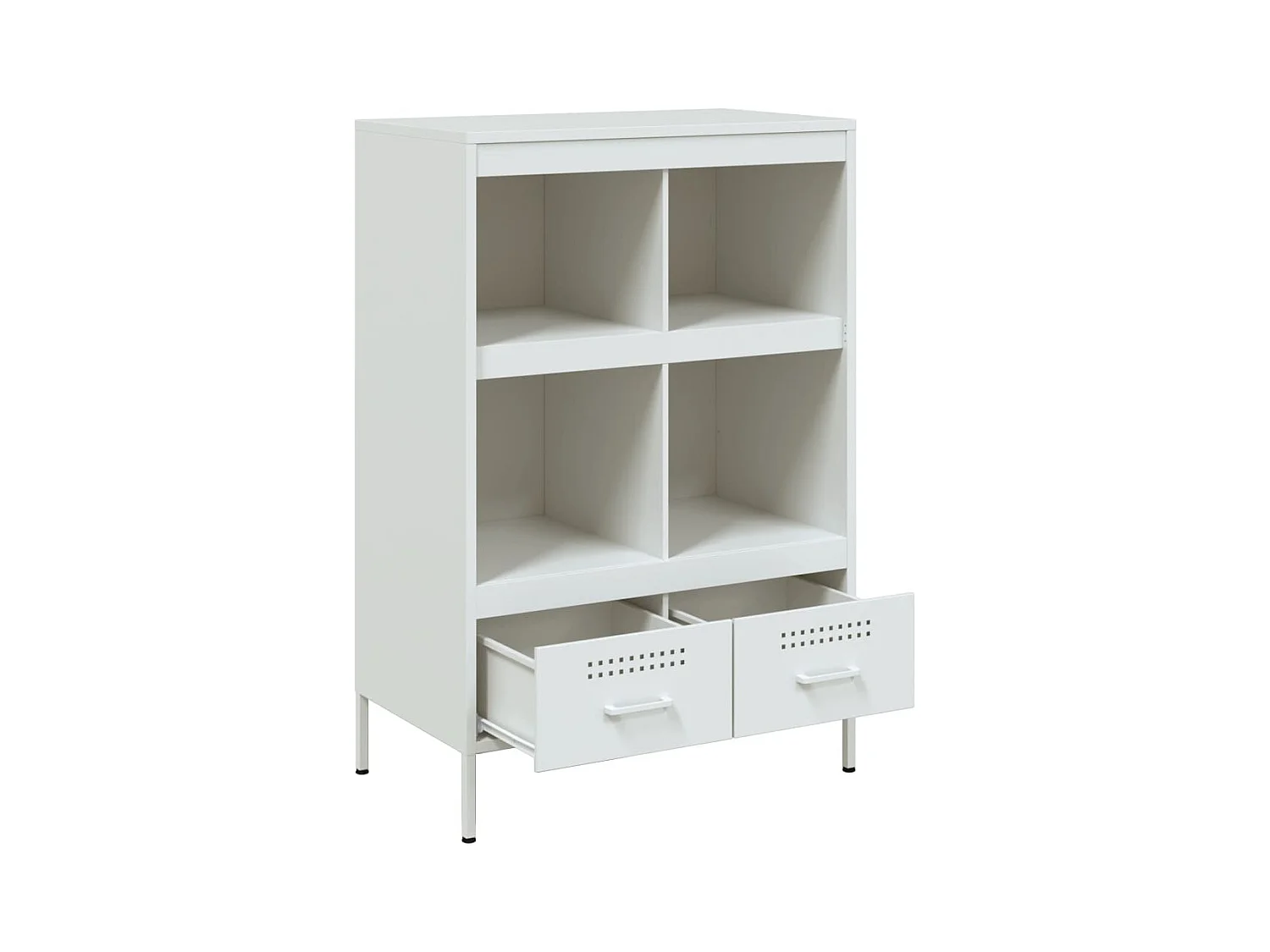 Aparador cómoda cómoda armario mueble organizador cocina salón salón alto 68 x 39 x 101,5 cm acero blanco 02_0032485