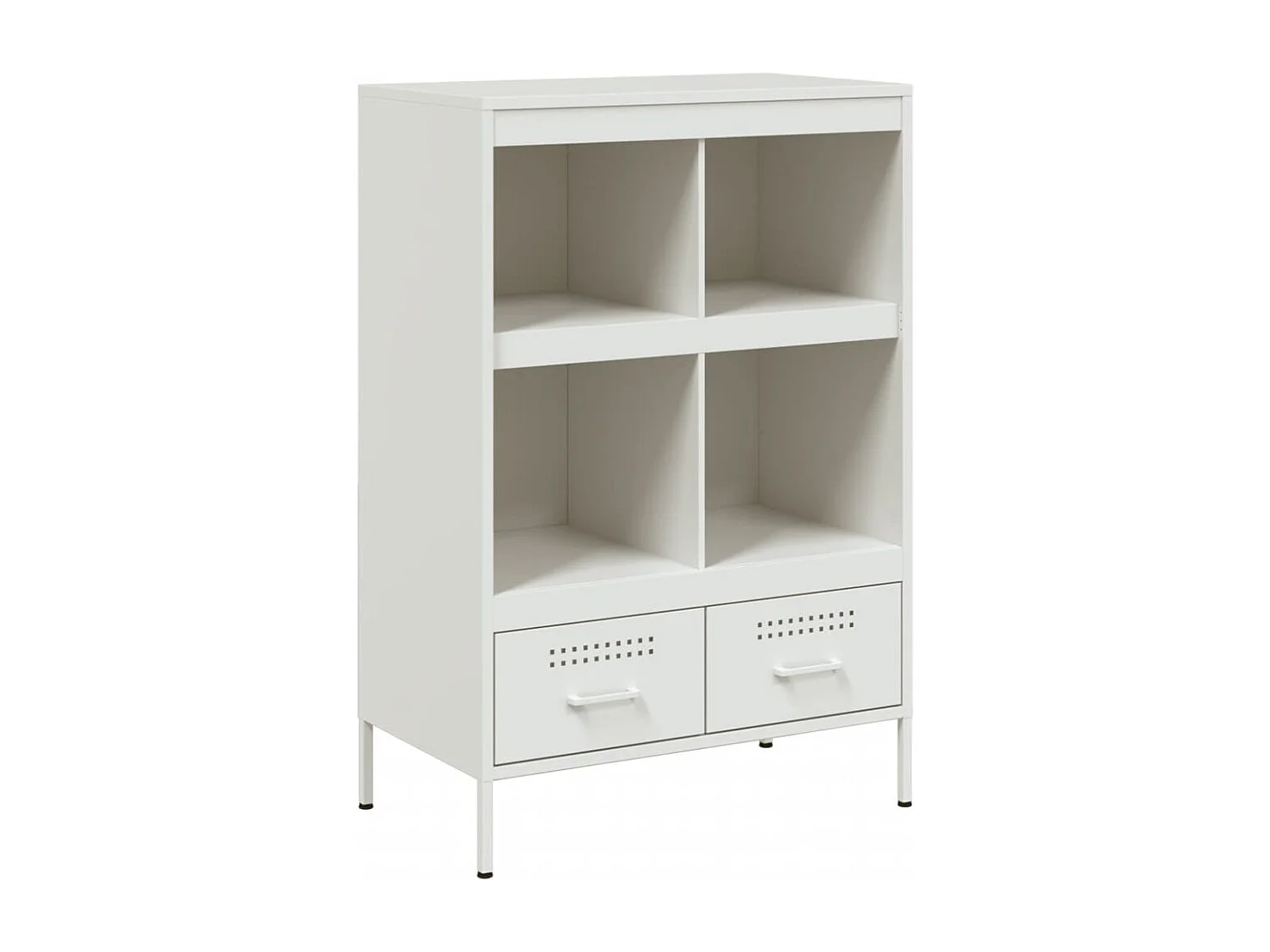 Aparador cómoda cómoda armario mueble organizador cocina salón salón alto 68 x 39 x 101,5 cm acero blanco 02_0032485