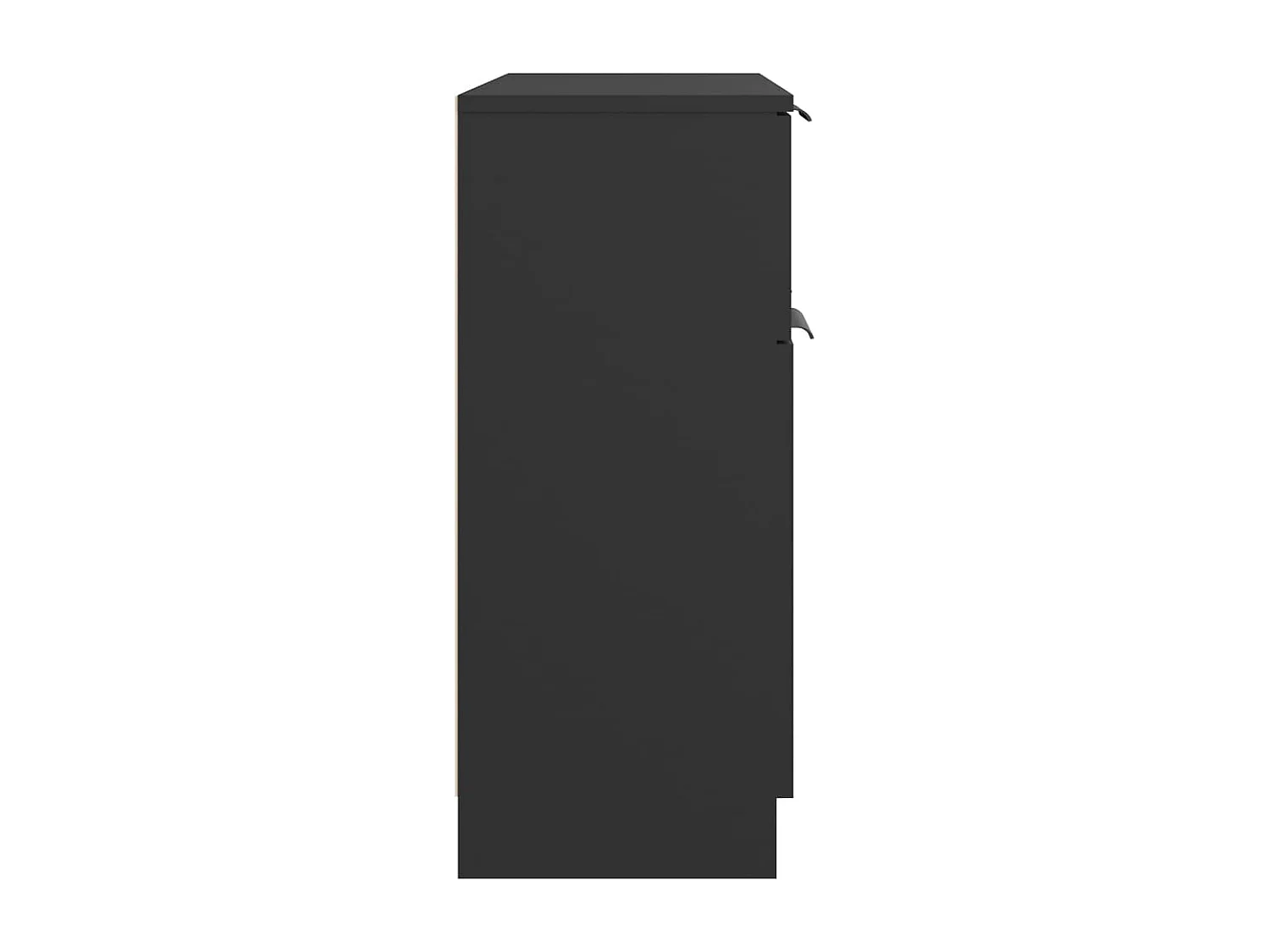 Aparador buffet cómoda armario mueble organizador cocina salón salón 60 x 30 x 70 cm madera contrachapada negra 02_0035964