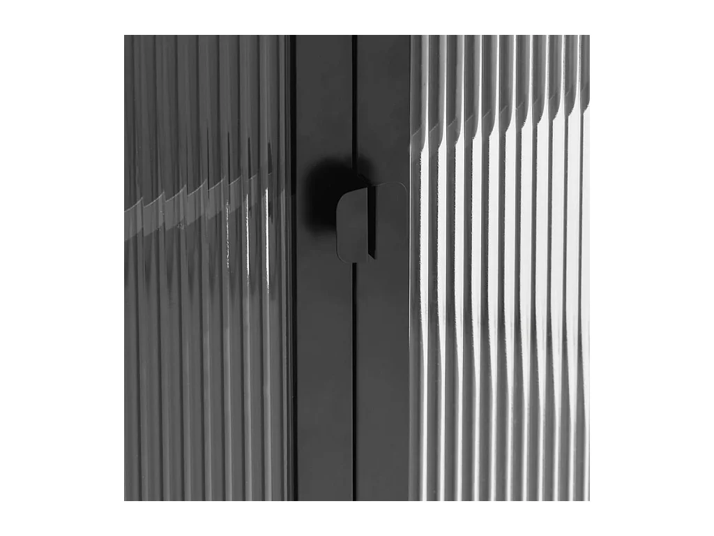 Aparador buffet cómoda mueble almacenaje organizador cocina salón salón 70 x 35 x 70 cm cristal y acero negro 02_0036107