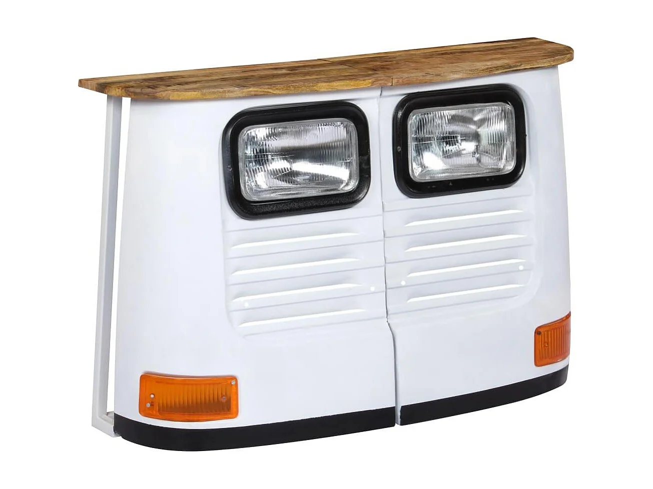 Aparador aparador consola mueble unidad de almacenamiento madera maciza de mango forma de camión blanco 4402169